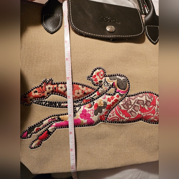 Longchamp racehorse Corduroy le pliage purse 2007 Rare Made in France w/dust bag - Picture 13 of 14